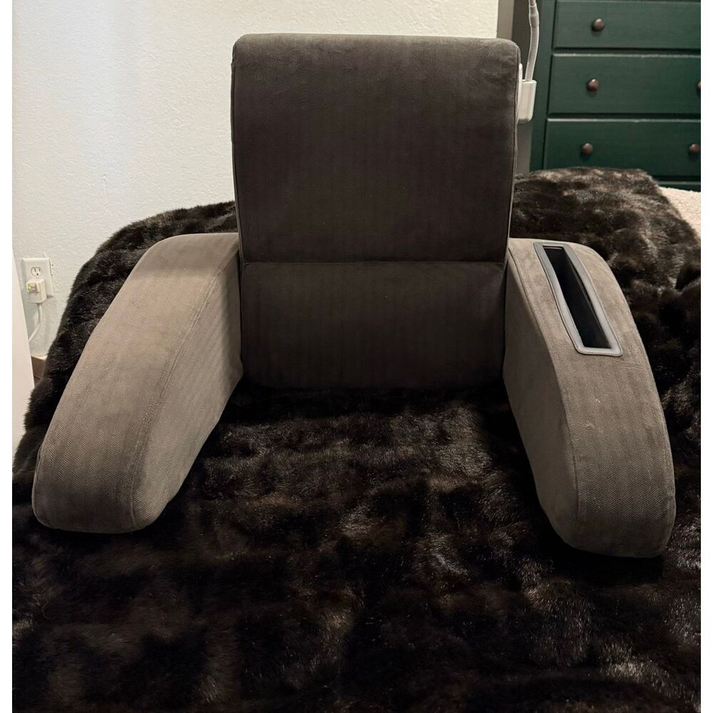 Brookstone reading nook backrest pillow with flexible light book